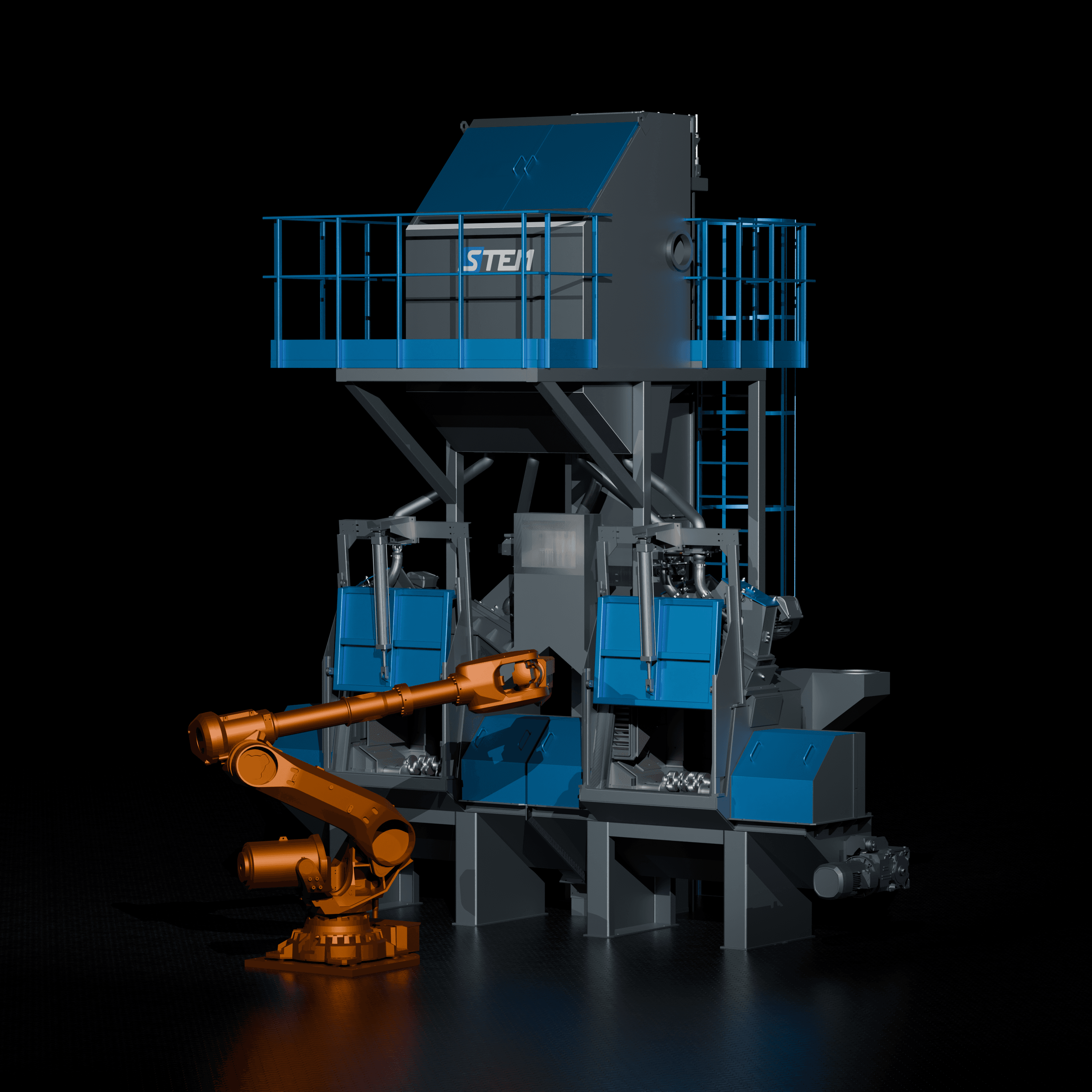 Tumble belt shotblasting machine